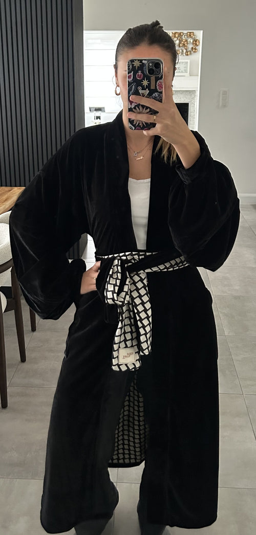 Kimono Velours Noir
