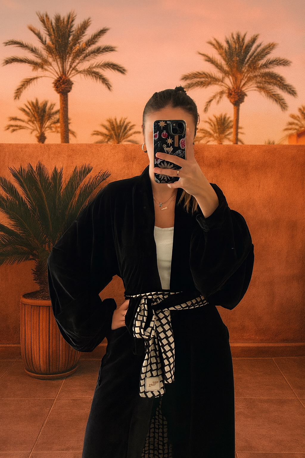 Kimono Velours Noir